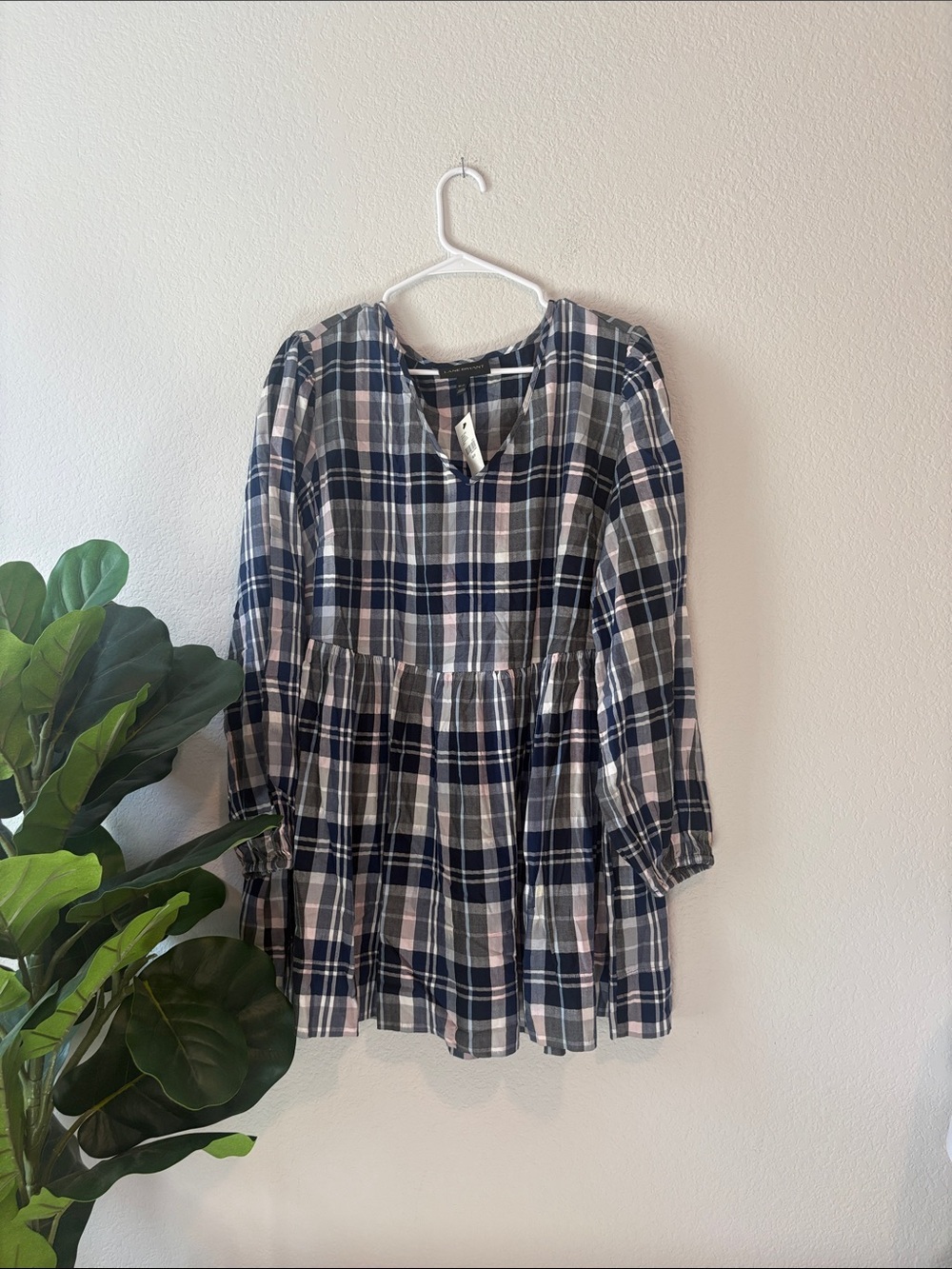 NWT Lane Bryant Plaid babydoll top/tunic 18/20